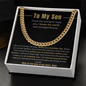 To My Son Cuban Link Chain