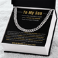 To My Son Cuban Link Chain