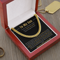 To My Son Cuban Link Chain
