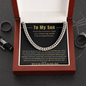 To My Son Cuban Link Chain