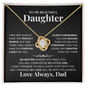 To My Daughter Love Knot Necklace