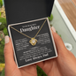 To My Daughter Love Knot Necklace