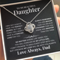 To My Daughter Love Knot Necklace