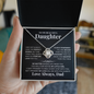 To My Daughter Love Knot Necklace