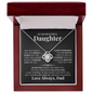 To My Daughter Love Knot Necklace