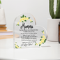 Gift for Mom "You're My Queen" Heart Acrylic Plaque