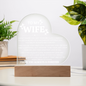 To My Wife Heart Plaque