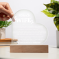 To My Wife Heart Plaque