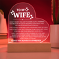 To My Wife Heart Plaque