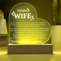 To My Wife Heart Plaque