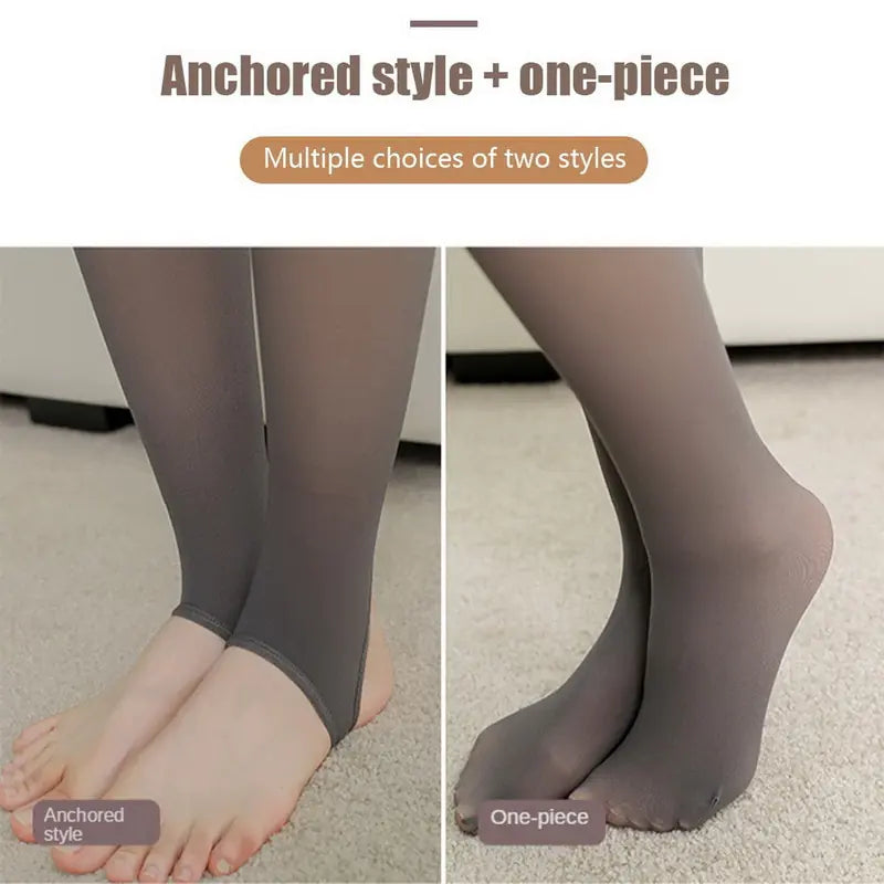 Women's Winter Thermal Fleece-Lined Tights and Pantyhose Leggings