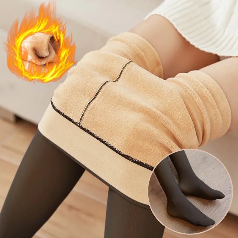 Women's Winter Thermal Fleece-Lined Tights and Pantyhose Leggings