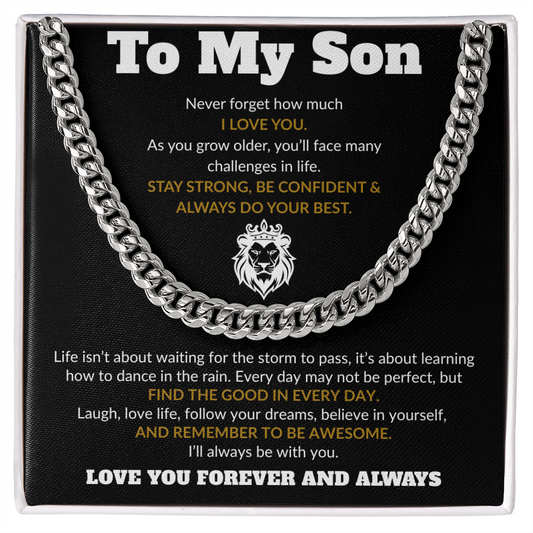 To My Son - Cuban Link Chain