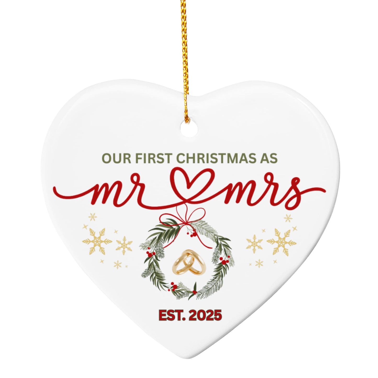 Mr & Mrs 2025 Ornament – Our First Christmas Together
