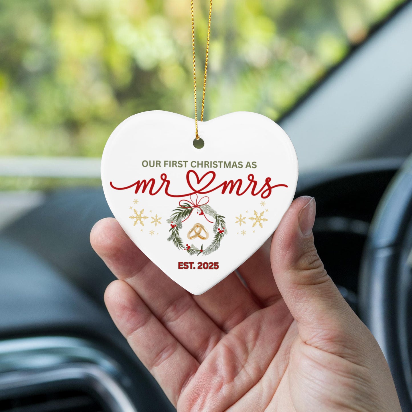 Mr & Mrs 2025 Ornament – Our First Christmas Together