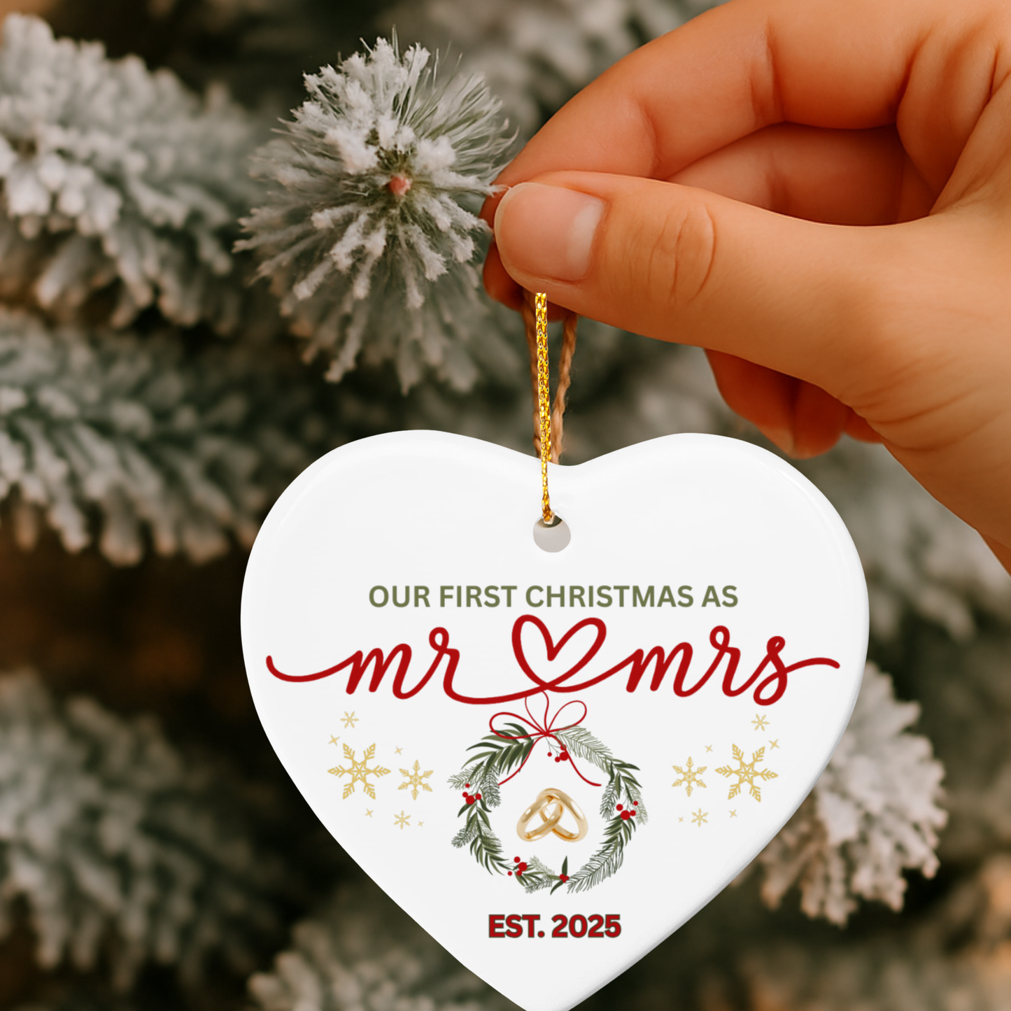 Mr & Mrs 2025 Ornament – Our First Christmas Together